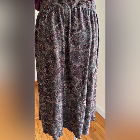 First Option Too Vintage Paisley Design Pleaded Sz XL Elastic Waist Runs… - Picture 4 of 11